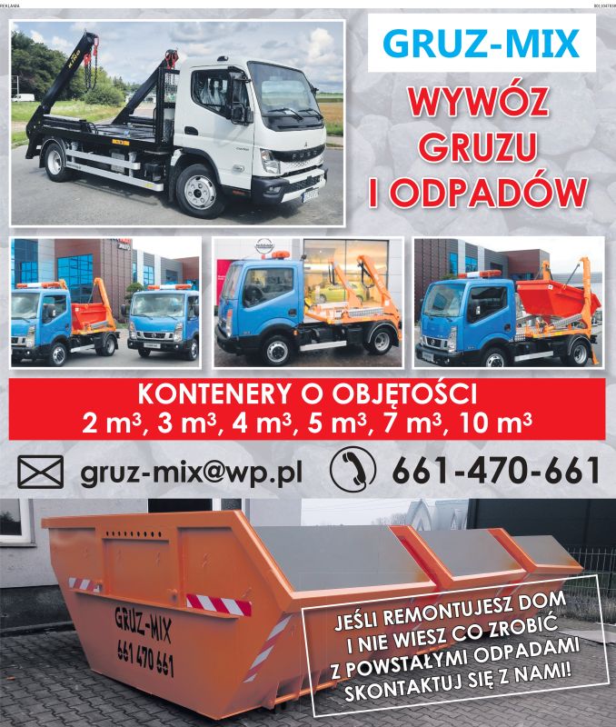 wywóz gruzu i odpadów Szczecin